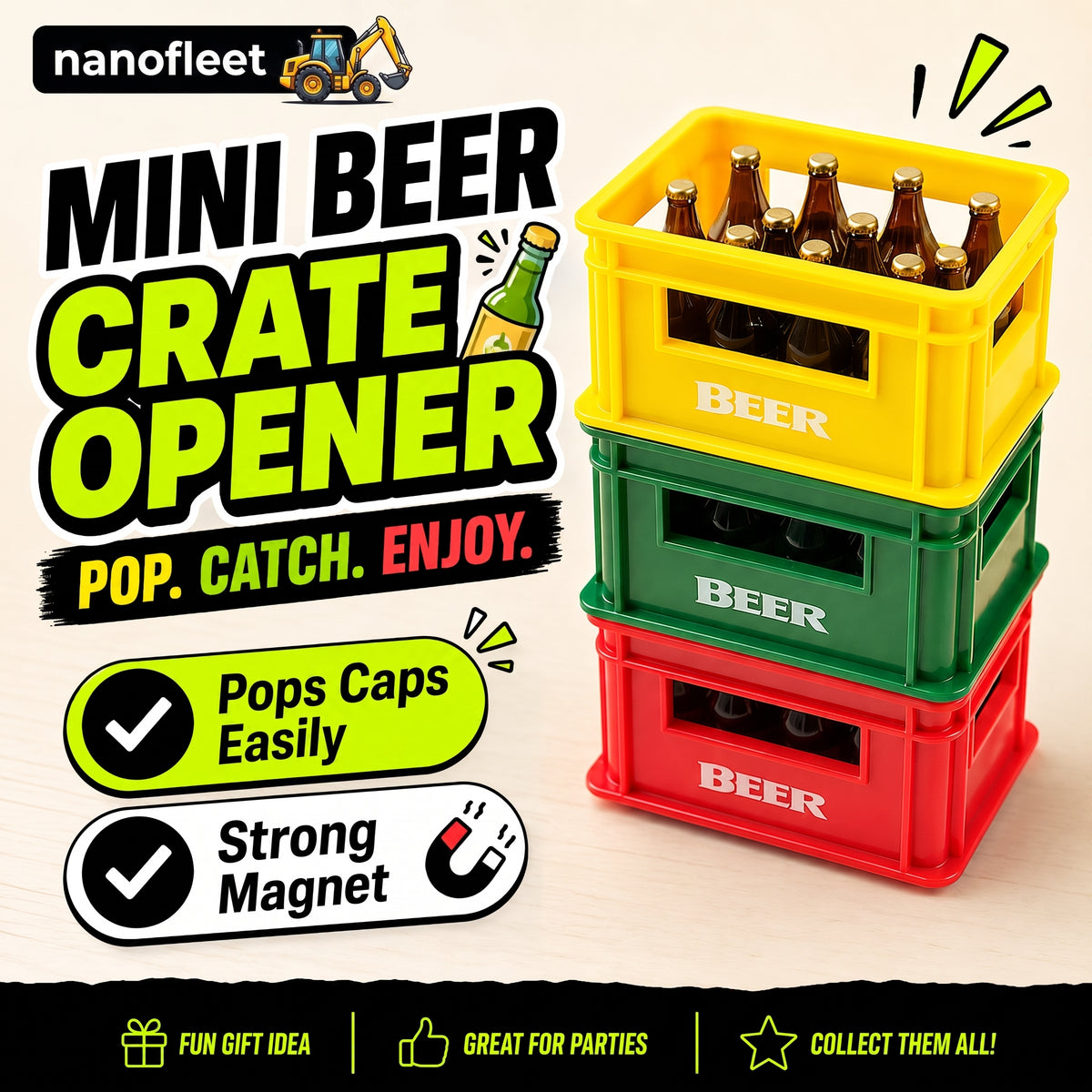 NanoFleet™ Cargo Crate Bottle Opener