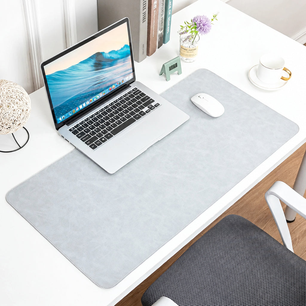 Desk Pad Waterproof PU Mouse Pads Desk Mat Protective Cover Large Mousepad Computer Laptop Non-Slip Easy to Clean Keyboard Mats
