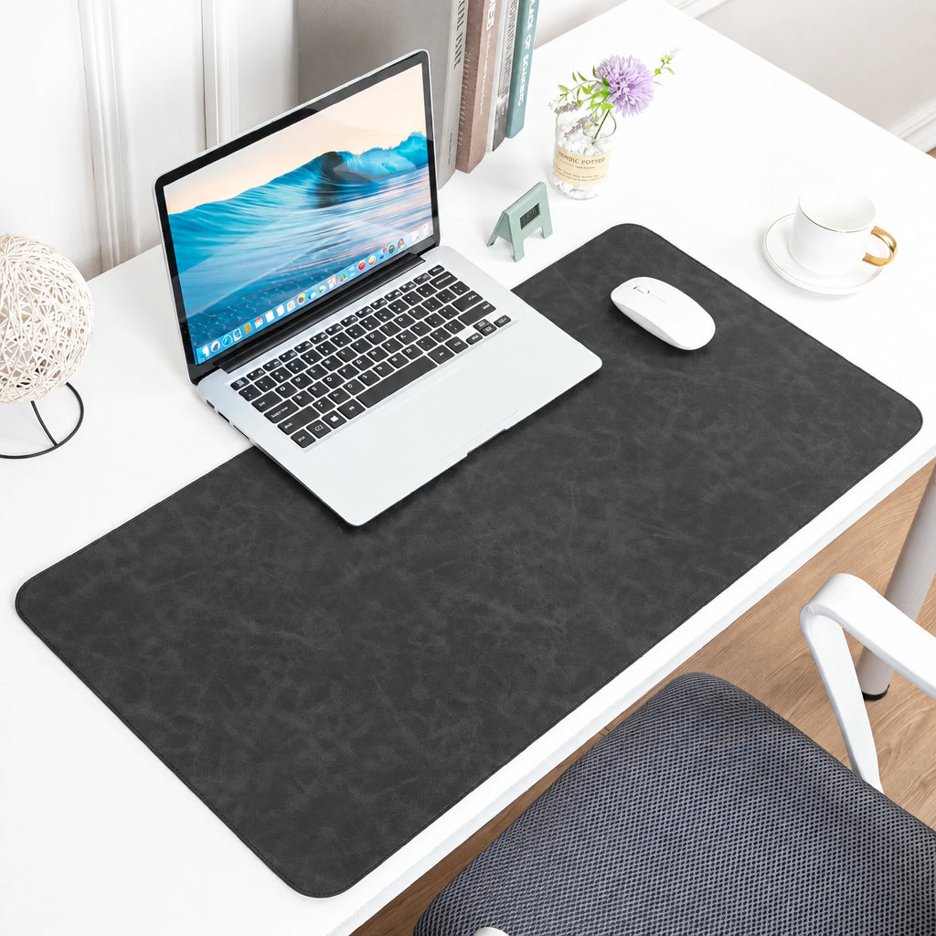 Desk Pad Waterproof PU Mouse Pads Desk Mat Protective Cover Large Mousepad Computer Laptop Non-Slip Easy to Clean Keyboard Mats