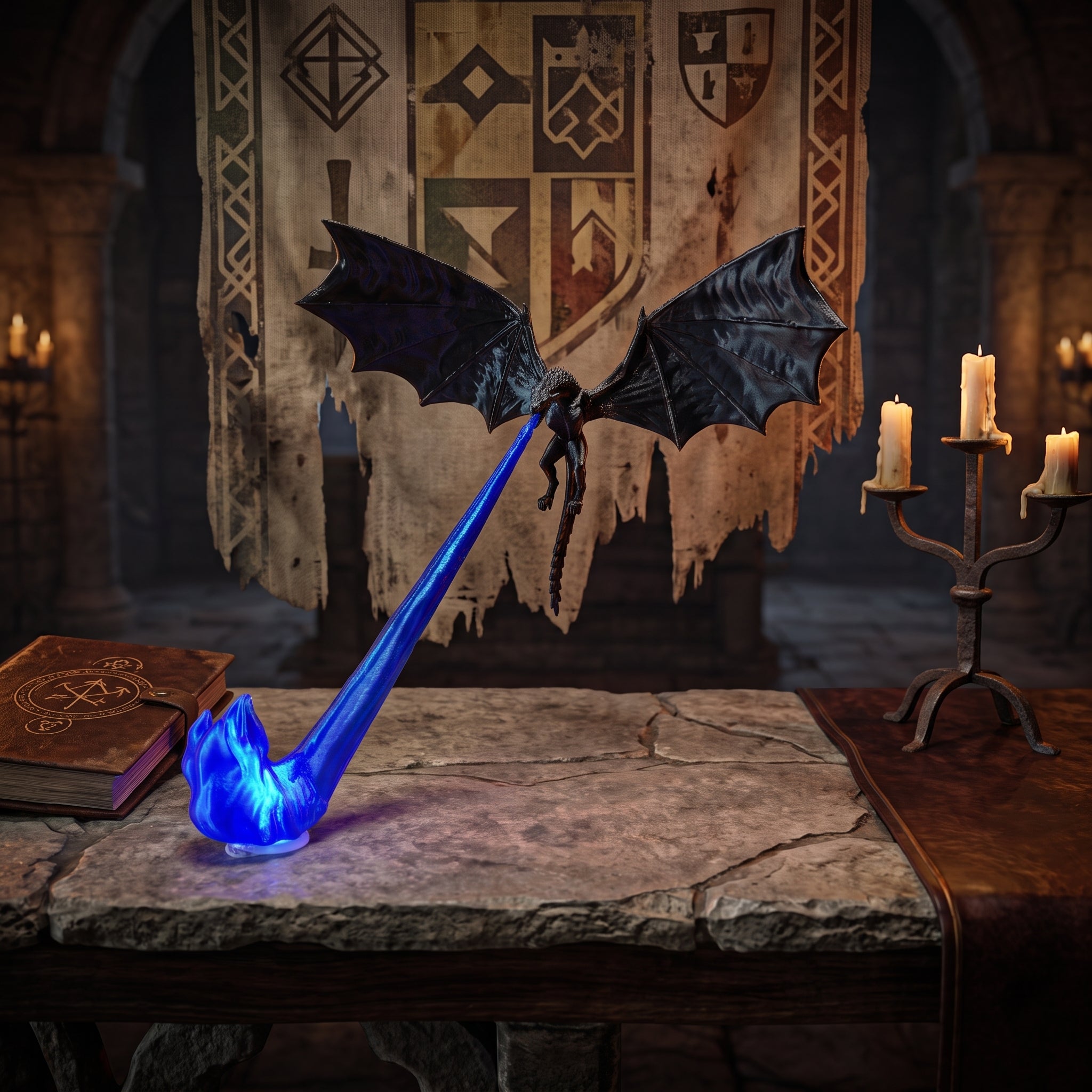 Dragon Breath Flame Night Light Decor