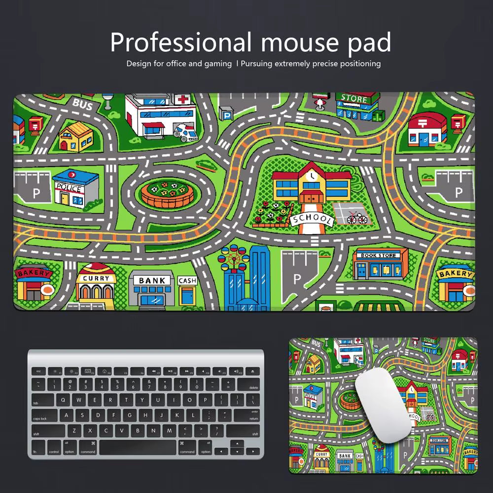 Childhood City Road Mouse Pad