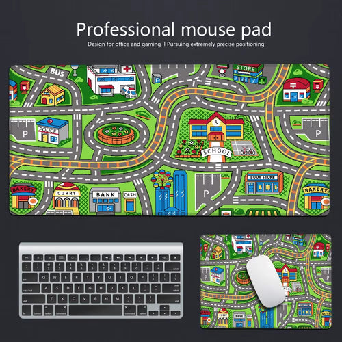 Childhood City Road Mouse Pad