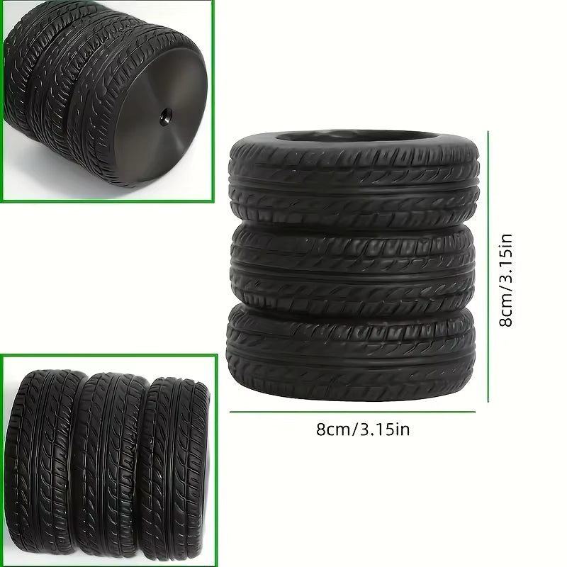 1Pcs Fun Tire-Shaped Pen Holder -PVC Desk Organizer, Ideal for School and Office Supplies, Painted Finish, Office Supplies