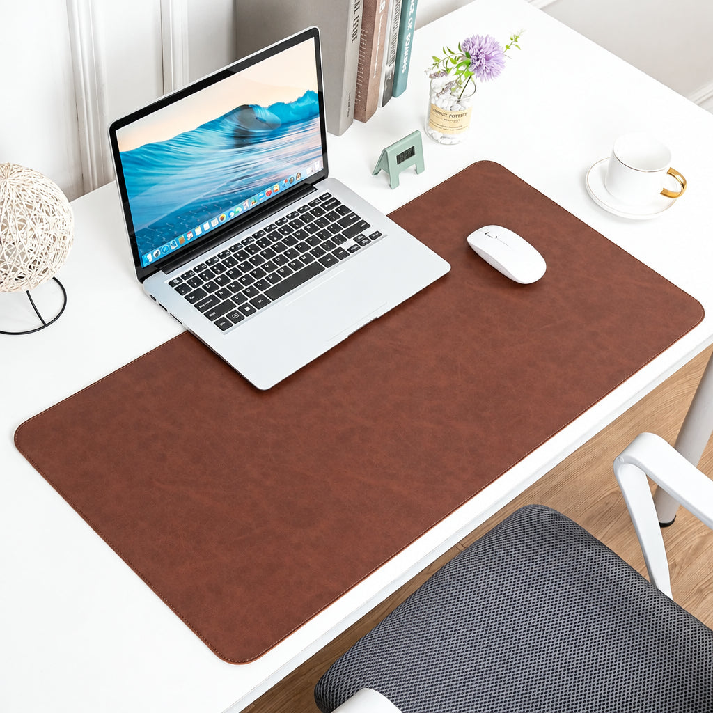 Desk Pad Waterproof PU Mouse Pads Desk Mat Protective Cover Large Mousepad Computer Laptop Non-Slip Easy to Clean Keyboard Mats