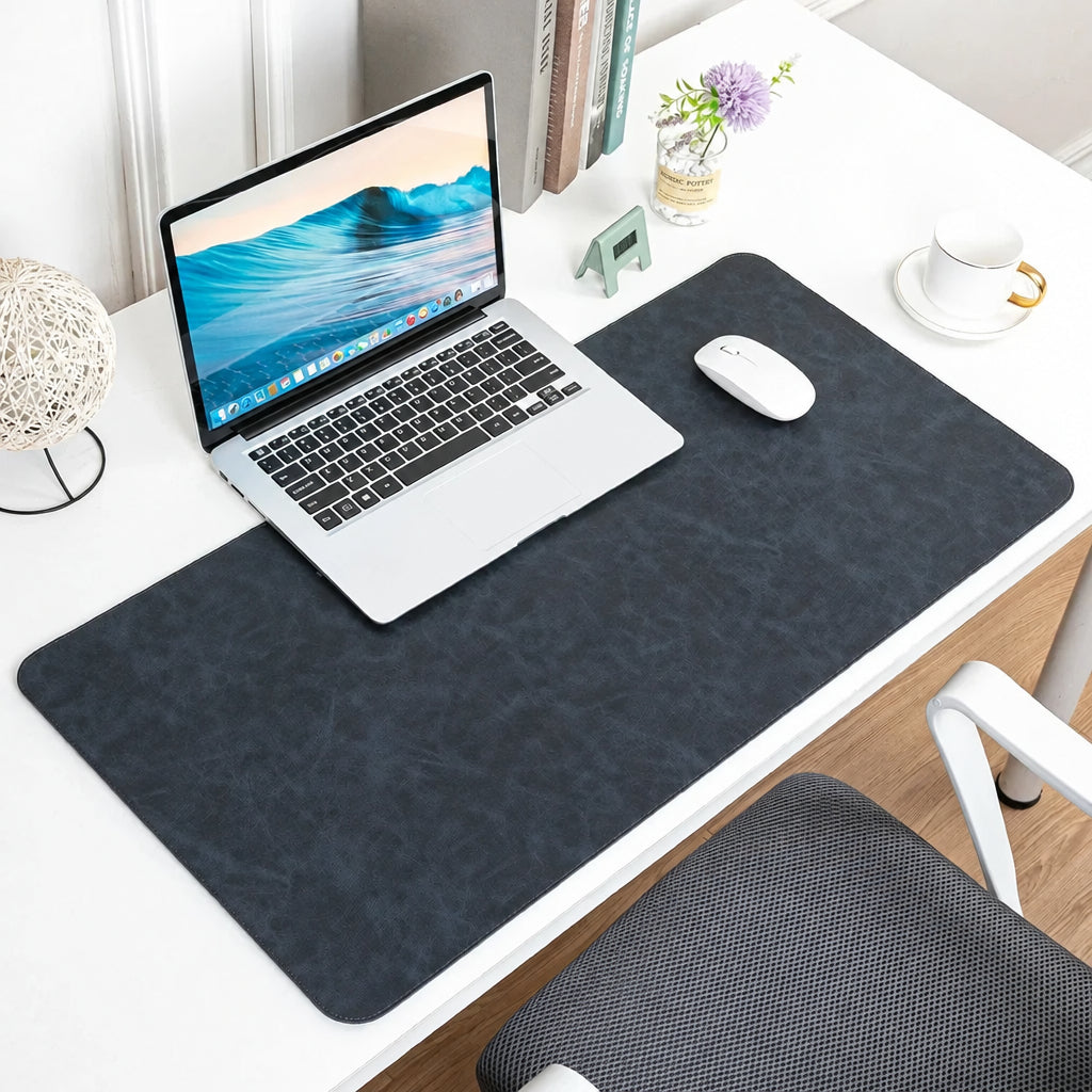 Desk Pad Waterproof PU Mouse Pads Desk Mat Protective Cover Large Mousepad Computer Laptop Non-Slip Easy to Clean Keyboard Mats